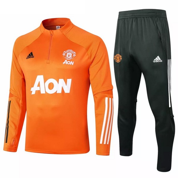 Tuta Calcio Manchester United 20/21 Arancione Nero